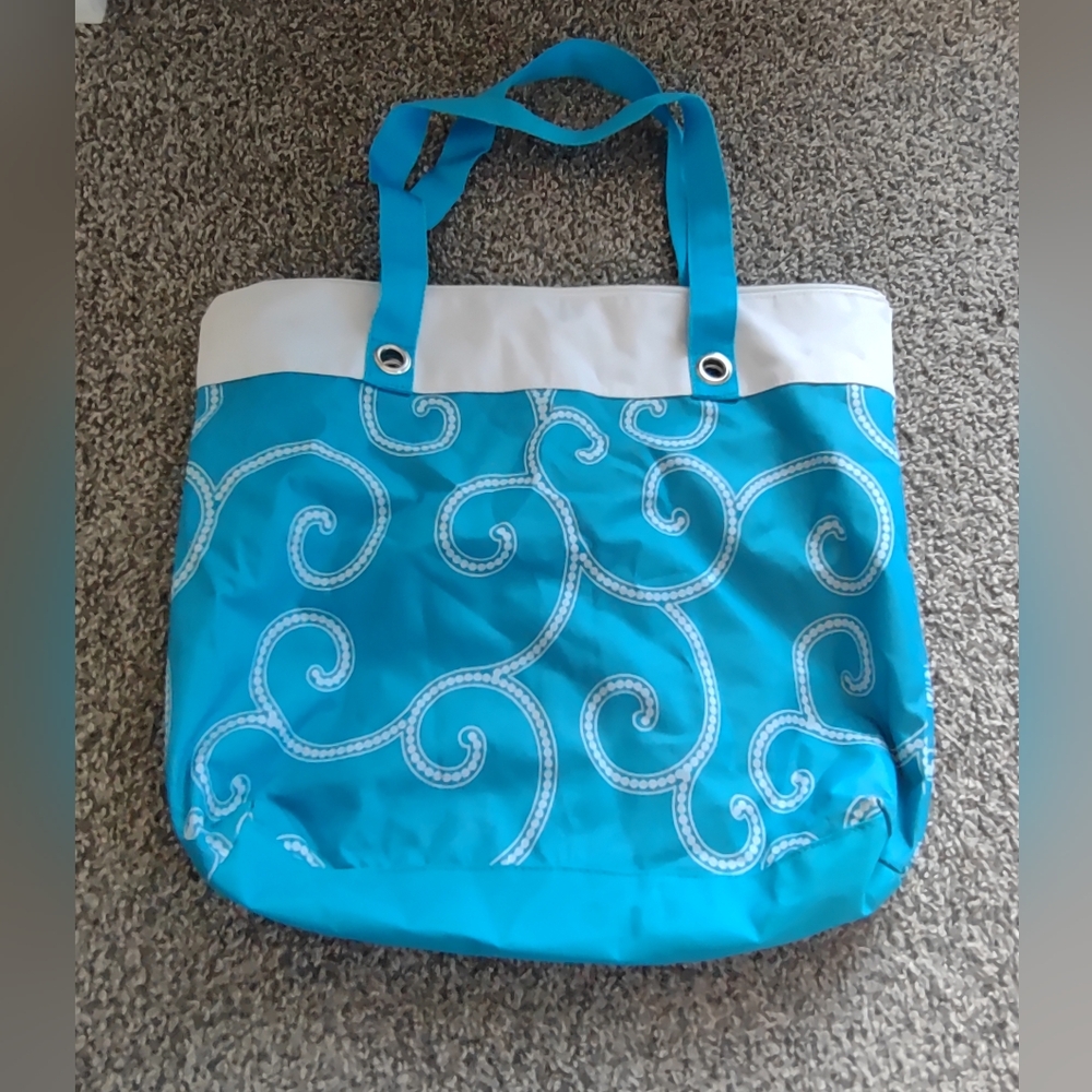 Tote Bag Blue & White - Picture 9 of 11